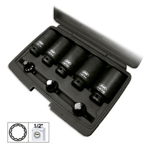 SET DE 8 TUBULARE SI CAPETE XZN 1/2inch DE IMPACT