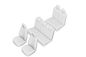 SET HUSE SCAUN DACIA LOGAN MCV 7 LOCURI 2004-2012 (BANCHETA FRACTIONATA) TIP 2 CU TETIERE IN FORMA DE L - Img 2