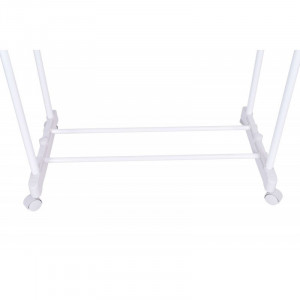Suport dublu pentru umerase, raft incaltaminte, roti transport, inaltime ajustabila 159x80x41 cm - Img 8
