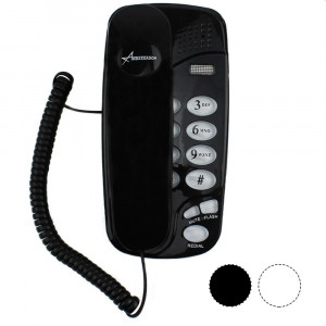 Telefon fix cu fir, montabil pe perete tastatura iluminata, redial, mute, flash culoare negru - Img 8