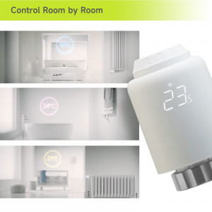 Termostat inteligent pentru calorifer, wifi, android ios, control vocal alexa, programabil - Img 12