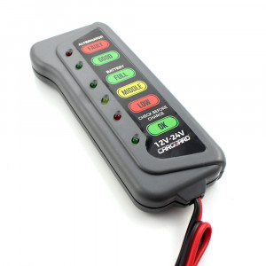 Tester pentru baterie și alternator / 12V – 24V / cu indicatori LED - CARGUARD - Img 2