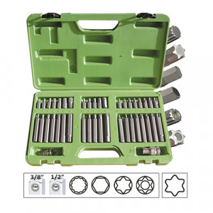 TRUSA SPECIALA CU 40 CAPETE SURUBELNITA PT. SURUBURI TORX. 12-6 FETE