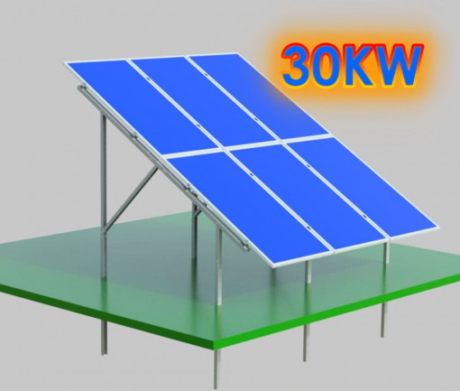 Complete 30 KW photovoltaic on ground mounting system installation Kit LONGI 450W panels 30 KW Growatt inverter on ground mounting system. Price available for installers only