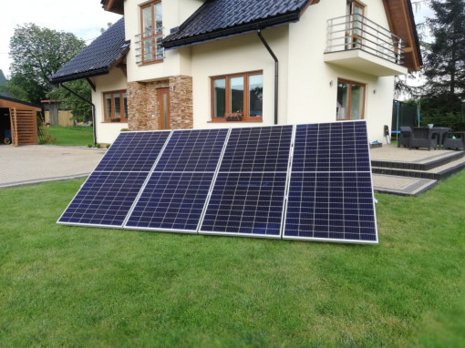 Complete 7.1 KW photovoltaic installation Kit ON THE GROUND LONGI 445W panels 7KW Growatt inverter on metal sheet. Price available for installers only
