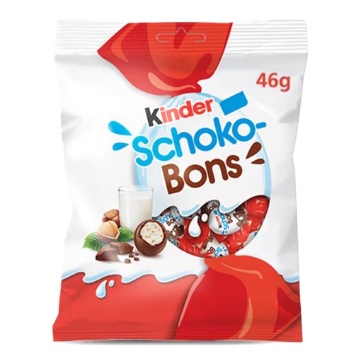 Bomboane de ciocolata cu lapte si alune Kinder Schoko Bons, 46 g