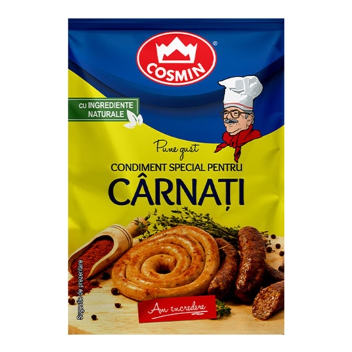 Condiment special pentru carnati Cosmin 20 g, 35 buc