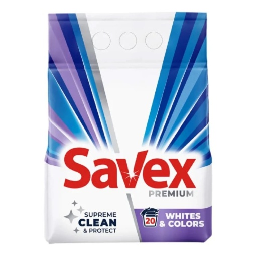 Detergent automat Savex Premium White Colors, 2 kg