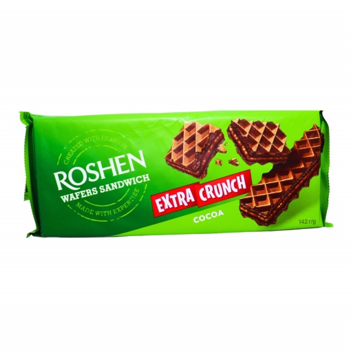 Napolitane cu crema de cacao Extra Crunch Roshen 142 g