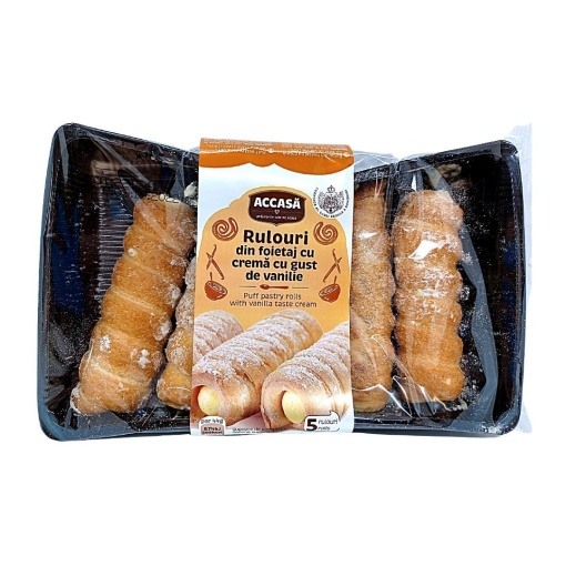 Rulouri cu crema de vanilie Accasa 220 g