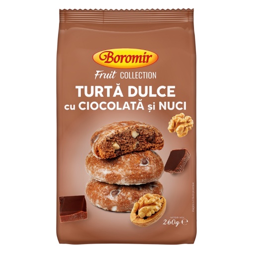 Turta dulce cu ciocolata si nuci Boromir Amylon 300g