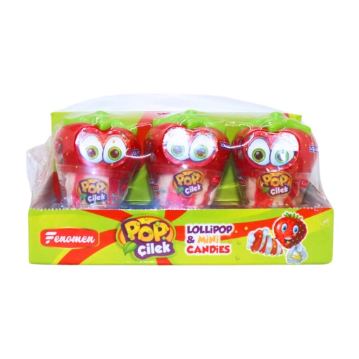 Acadele aroma capsuni Fenomen Pop Click 27 g, 12 buc