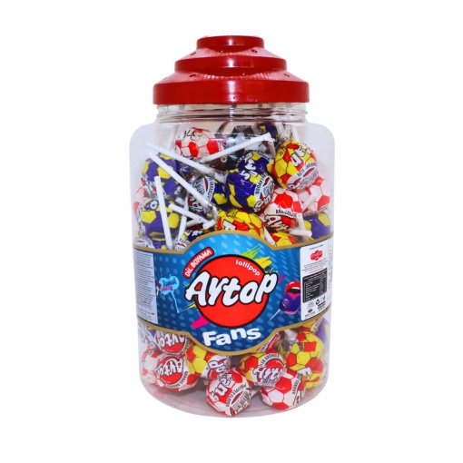 Acadele asortate pe bat Aytop Fans, 16 g x 100 buc