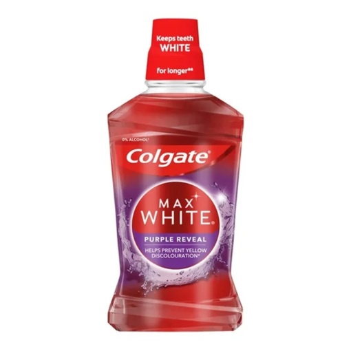 Apa de gura Colgate Max White Purple Reveal, 500ml