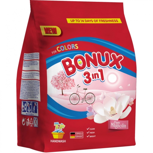 Detergent manual Bonux 3 in 1 Color Magnolia 400 g