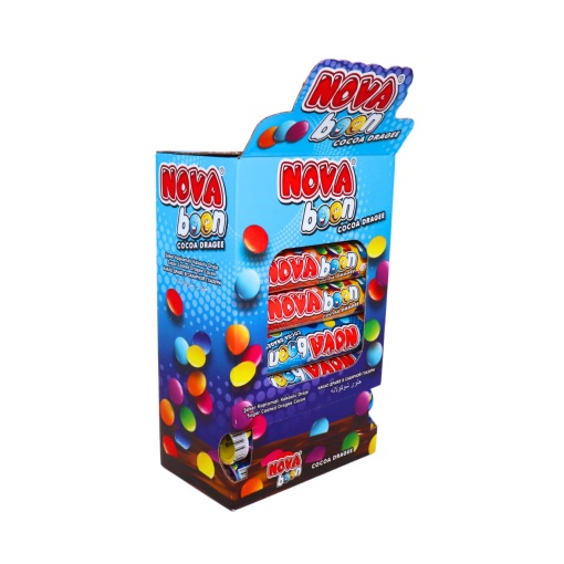 Drajeuri colorate cacao Novabon 12 g, 24 buc