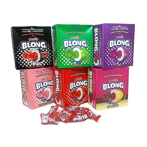 Guma de mestecat Blong Peccin, 5 g, 40 buc, diverse sortimente