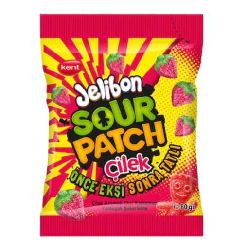 Jeleu Jelibon Sour Patch Capsuni 80 g