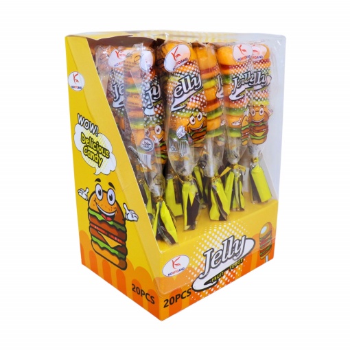Jeleuri forme hamburgeri pe bat 20 g, 20 buc
