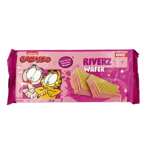 Napolitane cu crema de capsuni Garfield 100 g