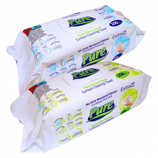 Servetele umede suprafete Pure 100 buc