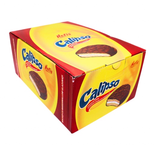 Biscuiti cu ciocolata si marshmallow Calipso 20 g, 24 buc