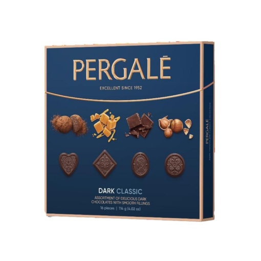Bomboane clasice cu ciocolata neagra Pergale 114 g