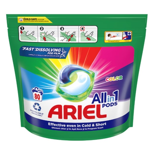 Detergent Ariel Color 80 capsule, 1576 g