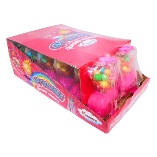 Guma de mestecat cu jucarie Jackpot Princess 40 g, 12 buc