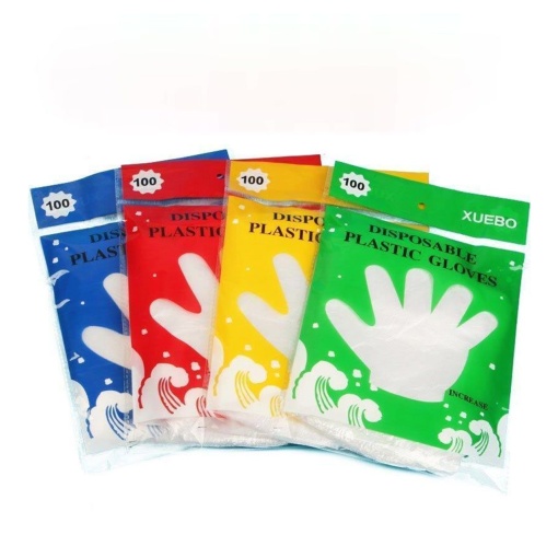 Manusi de plastic de unica folosinta Xuebo, 100 buc