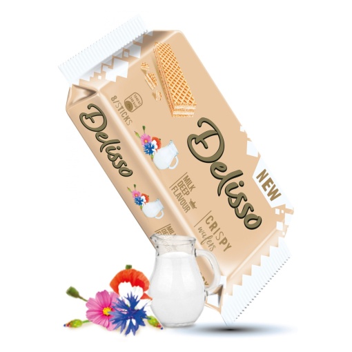 Napolitane cu crema de lapte Toren Delisso, 40 g, 24 buc