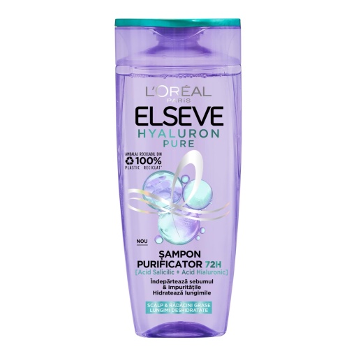 Sampon hidratant Elseve Hyaluron Pure, 250 ml