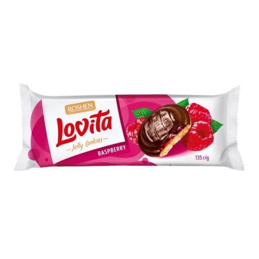 Biscuiti cu jeleu de zmeura Lovita Roshen 135 g