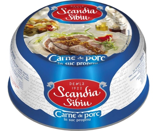 Carne de porc in suc propriu Scandia 300 g