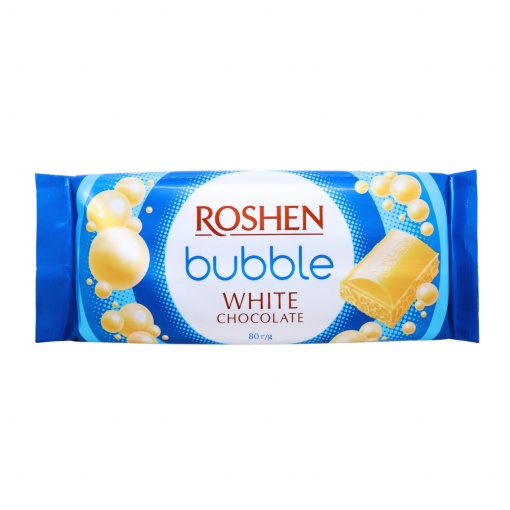 Ciocolata alba aerata Roshen Bubble White 80 g