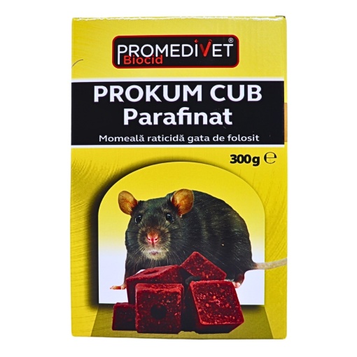 Cub parafinat momeala raticida gata de folosit Prokum 300 g