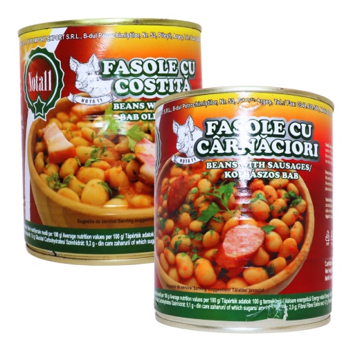Fasole cu carnaciori costita Nota11 800 g