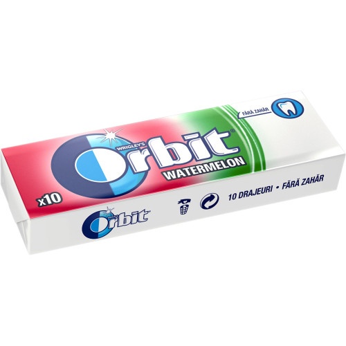 Guma de mestecat pastile Orbit Watermelon 14 g, 30 buc