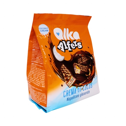 Napolitane cu crema glazurate Alka 180 g, diverse sortimente