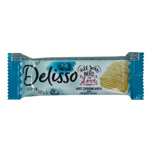 Napolitane glazurate cu crema de cocos Toren Delisso 20 g, 24 buc