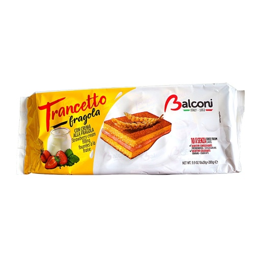 Prajitura cu capsuni Balconi 28 g, 10 buc