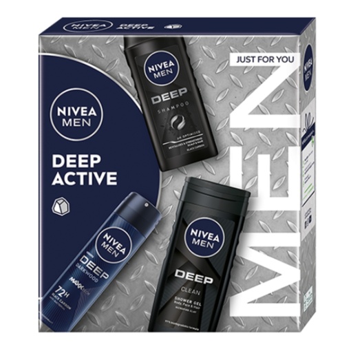 Set cadou Nivea Men Deep, 3 piese