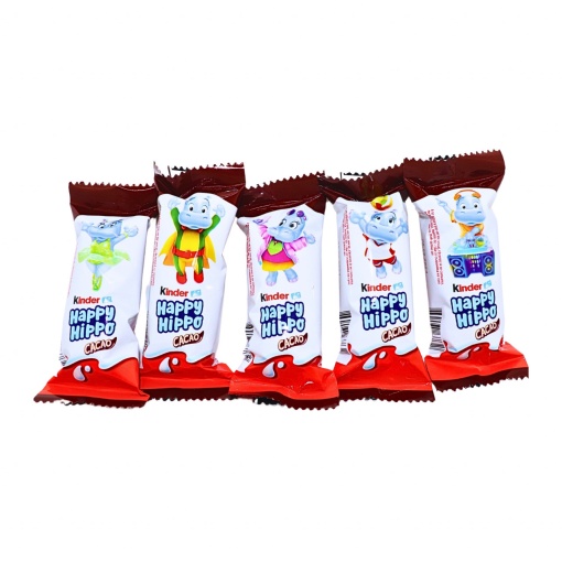 Batoane napolitane crocante cacao lapte Kinder Happy Hippo T1, 20,7 g x 28 buc