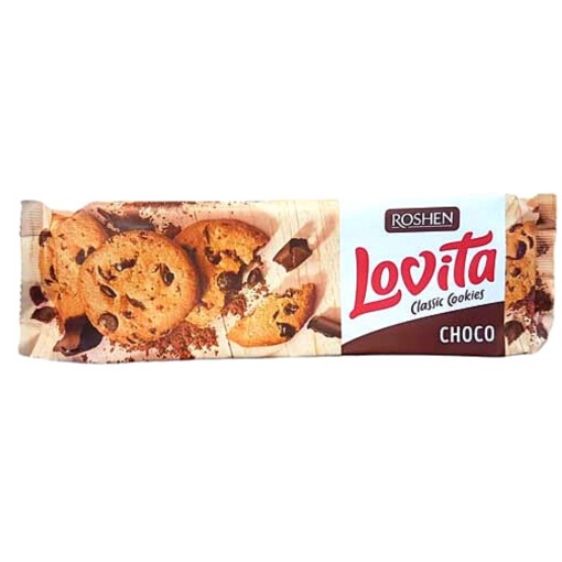 Biscuiti Roshen Lovita dark chocolate 150 g