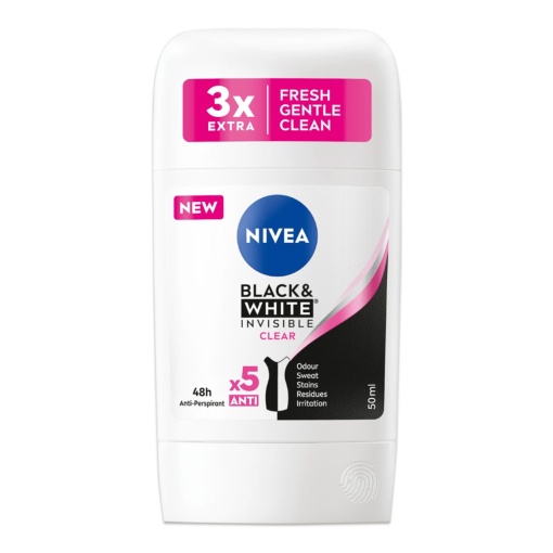 Deodorant stick Nivea Black White, 50 ml