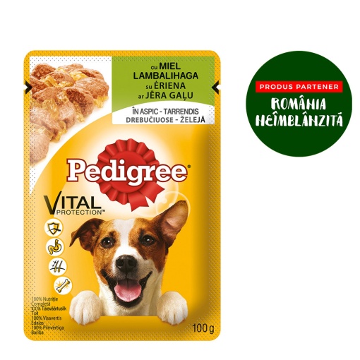 Mancare cu miel pentru caini Pedigree Adult 100 g