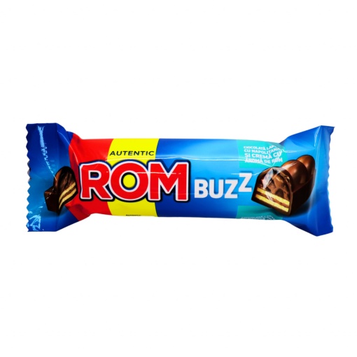 Napolitane glazurate cu ciocolata cu lapte si crema cu aroma de rom 50g, 30 buc