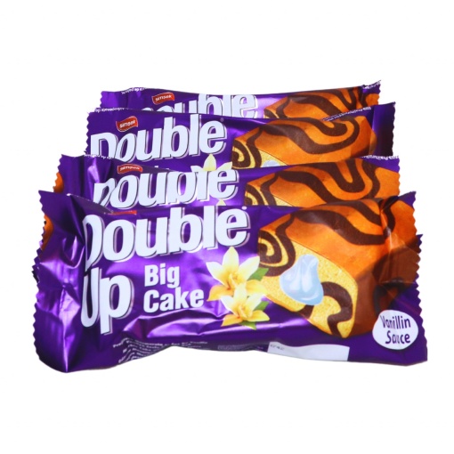 Prajitura mozaic cu crema vanilie Double Up 55 g, 24 buc