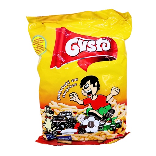 Pufuleti cu sare cu surprize Gusto galbeni 30 g, 40 buc