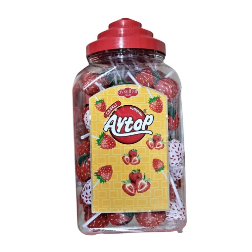 Acadele de capsuni Aytop 14 g, 100 buc